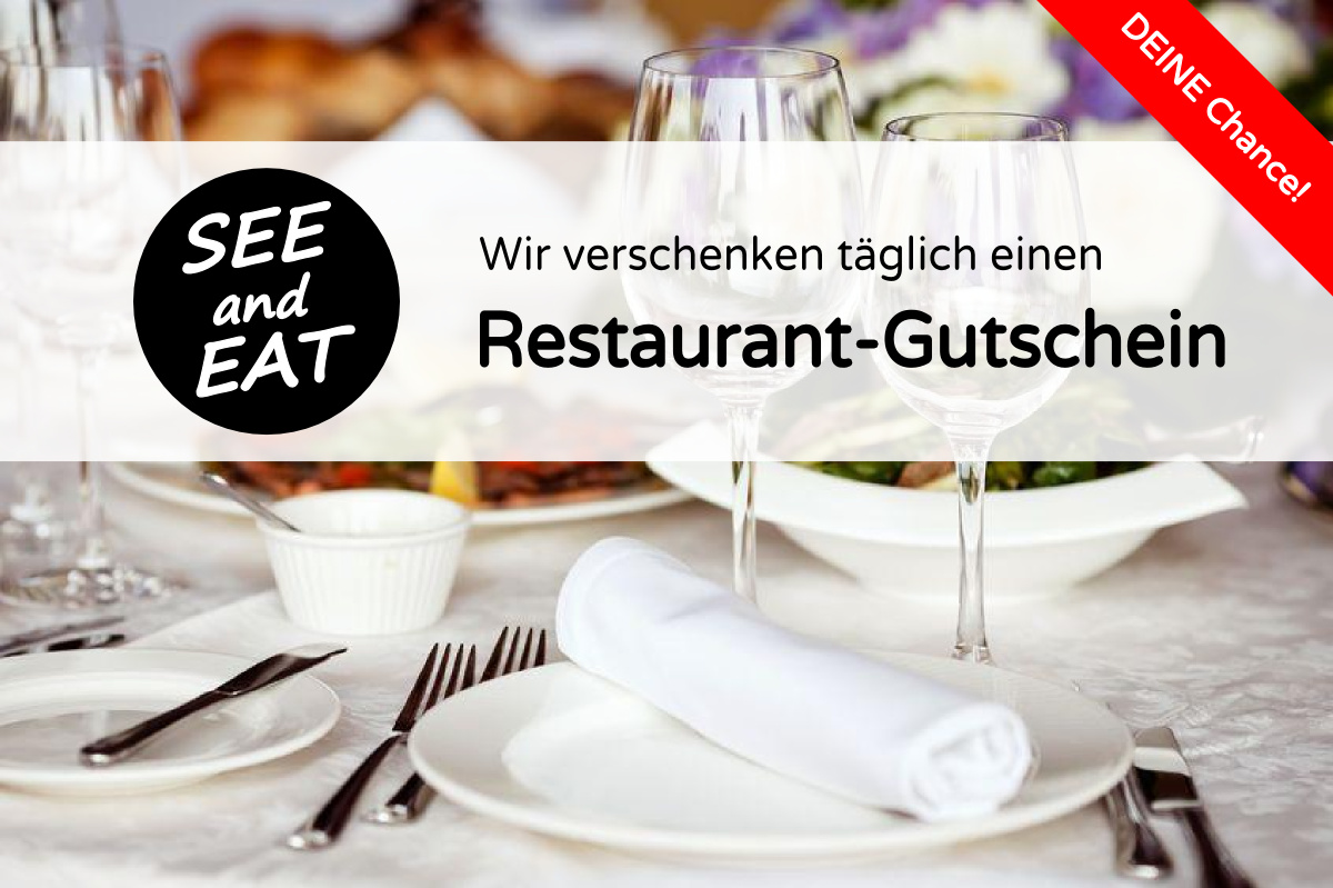 Mitspielen und gewinnen! Wir verschenken täglich einen Restaurant-Gutschein.