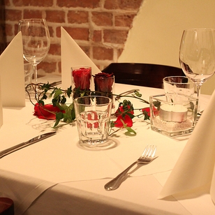 Ristorante Scala, Ambiente, Tischdekoration bei einer Veranstaltung