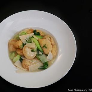 China Kitchen No.27, Geschmorter Tofu gefüllt mit Hühnerfleisch und Schrimps