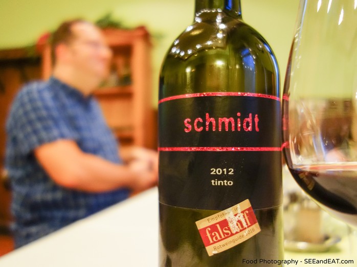 Flasche Rotwein vom Weingut Schmidt